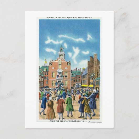 Lezing van de onafhankelijkheidsverklaring briefkaart (Voorkant)