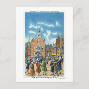 Lezing van de onafhankelijkheidsverklaring briefkaart