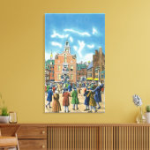 Lezing van de onafhankelijkheidsverklaring canvas afdruk (Insitu (Woonkamer))