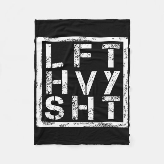 Lft Hvy Sht - Lift Heavy Shi... - Fleece Deken (Voorkant)