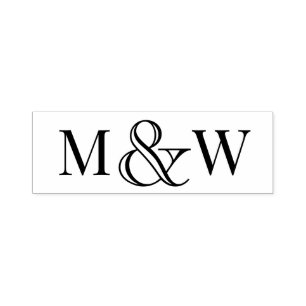 LG Ampersand Koppel Trouw 2 Initiaal Monogram VCA Zelfinktende Stempel