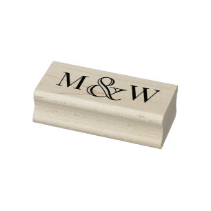 LG Ampersand Koppel Trouw 2 Initieel Monogram VCA Rubberstempel