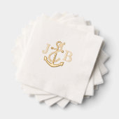LG Ancre Couple Mariage 2 Monogramme initial #3CA (Insitu (empilé))