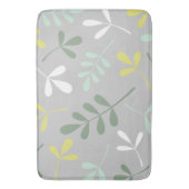 LG Assorted Leaves Grens Geel Wit op Grijs Badmat (Voorkant Verticaal)