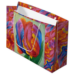 LG Gift Bag Regenboog Tulp #1 Groot Cadeauzakje