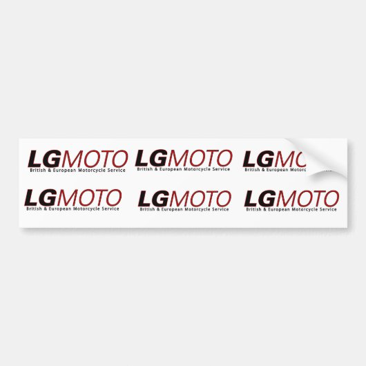 LG Moto-Bumpersticker Bumpersticker (Voorkant)
