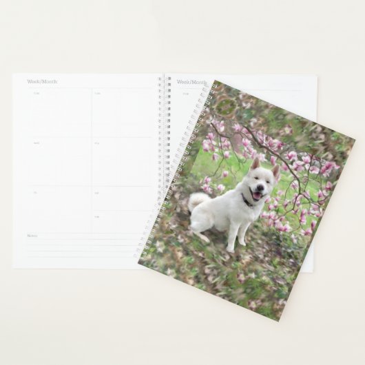 Lg Planner White Akita (Devant avec enveloppe)