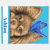 Lg Precious Chihuahua Fleece Blanket (Voorkant (Horizontaal))