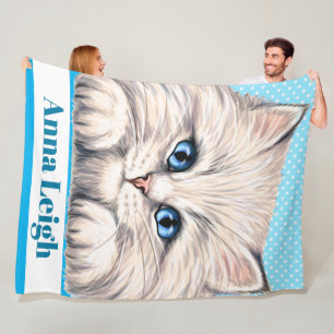 Lg Precious Kitten Fleece Blanket Deken