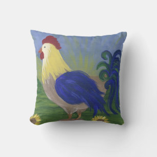 lg.Rooster Sunrise coussin brique rouge retour