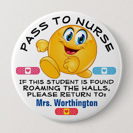 LG. School Hall - Verpleegkundigenpas Ronde Button 4,0 Cm