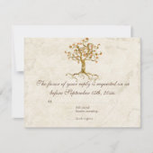 LG Swirl Tree Roots Teinté Antiqued Tan RSVP Répon (Devant)