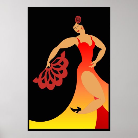 LG. Tall Flamenco Dancer Poster (Voorkant)