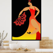 LG. Tall Flamenco Dancer Poster (Keuken)