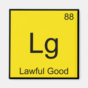Lg - Wettig Goed Chemie Element Symbool Grappige T Magneet