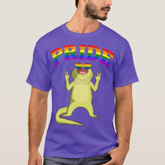 LGB Bearded Dragon Gay Pride Rainbow LGBQ Cute Gif T-shirt
