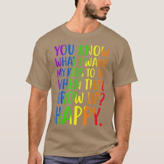 LGB Bewustmakingsouders Mam Pap Gay Pride Rainbow T-shirt