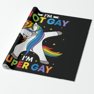 LGBT abbing Unicorn i m not gay i m Super Gay Prid Cadeaupapier