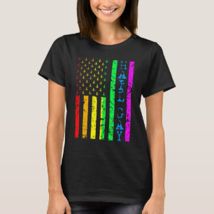 LGBT Alle Hail Gay Pride Vlag Satanisch T-shirt