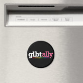 LGBT Ally Black Magnet Magneet (Insitu (Vaatwasser))