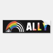 LGBT Ally Flag Progress Pride Flag Straight Ally Bumpersticker (Voorkant)
