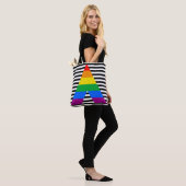 LGBT Ally Pride de Kleuren van de Vlag Alle-over-d Draagtas (Op model)