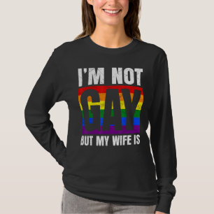 LGBT Ally Pride Maand Ik ben niet Gay Maar Mijn Ga T-shirt