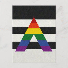 LGBT Ally Pride vlag gekleurde achtergrond Briefkaart