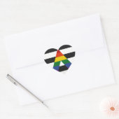 LGBT Ally Pride vlag gekleurde achtergrond Hart Sticker (Envelop)