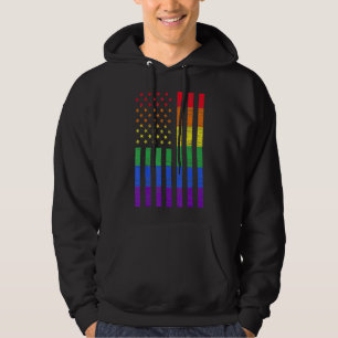 Lgbt Amerikaanse vlag Pride Rainbow Gay Lesbian Bi Hoodie
