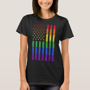 Lgbt Amerikaanse vlag Pride Rainbow Gay Lesbian Bi T-shirt