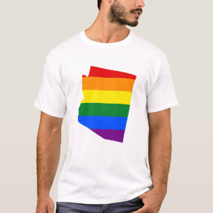 LGBT Arizona, US State flag map T-Shirt