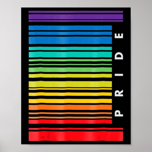 LGBT-bewustmakingsmaand streepjescode pansexual Pr Poster (Voorkant)