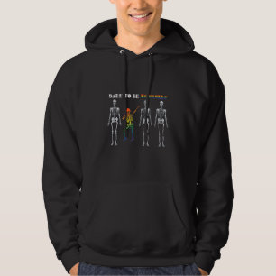 Lgbt-bewustzijn Durf Jezelf Te Zijn Regenboog Dabb Hoodie