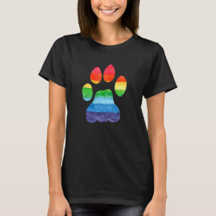 Lgbt-bondgenoot furry trots regenboog fursuit hond t-shirt