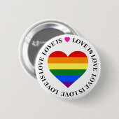 LGBT Button Badge - Liefde is Liefde (Voorkant /achterkant)