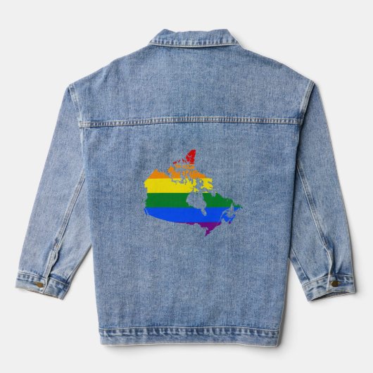 LGBT Canadese pridekaart Denim Jacket (Achterkant)