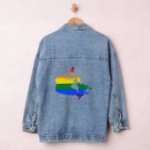 LGBT Canadian pride map  Denim Jacket (Hangar)