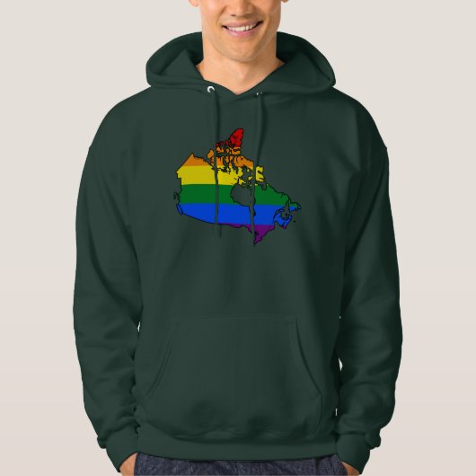 LGBT Canadian pride map Sweatshirt (Voorkant)