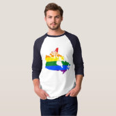 LGBT Canadian pride map T-Shirt (Voorkant volledig)