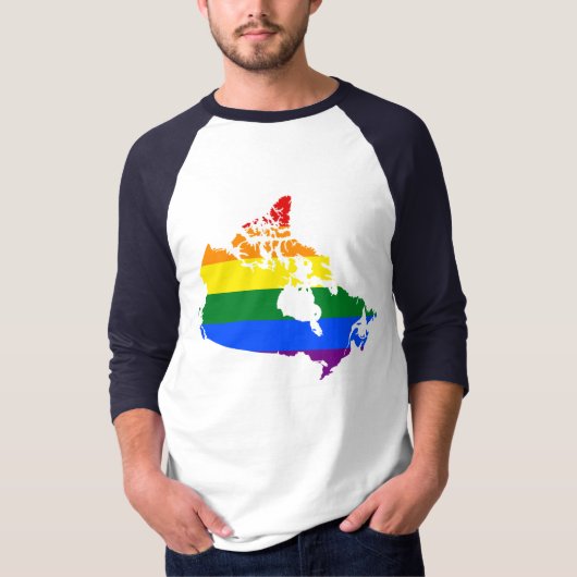 LGBT Canadian pride map T-Shirt (Voorkant)