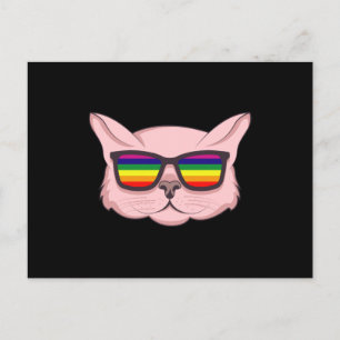 LGBT Cat met zonnebril LGBT Pride Month LGBTQ Briefkaart