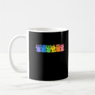 LGBT Cat Rainbow Gay Lesbian Colorful Kat Koffiemok