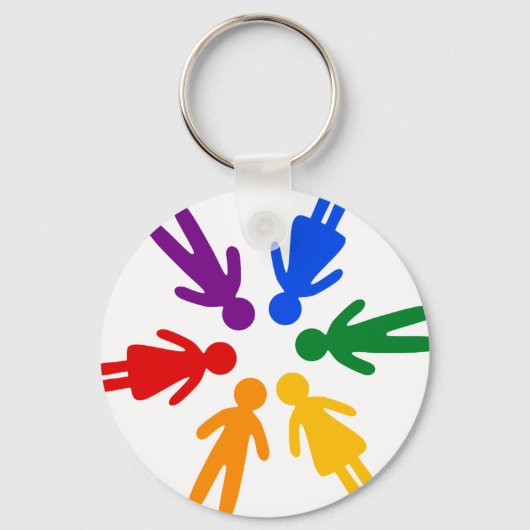 lgbt cirkel sleutelhanger (Voorkant)