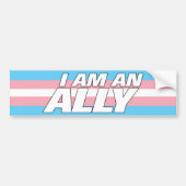 LGBT Cis Ally Transgender Pride Flag Bumpersticker (Voorkant)