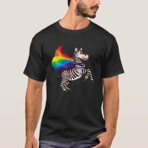 LGBT Community Pride Zebra Rainbow Flag T Shirt