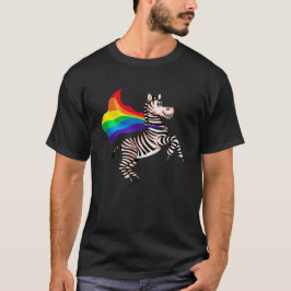LGBT Community Pride Zebra Rainbow Flag T Shirt