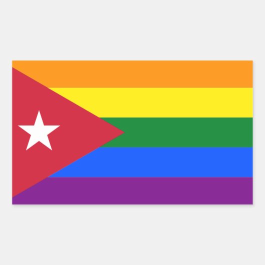 LGBT Cuba Rechthoekige Sticker (Voorkant)