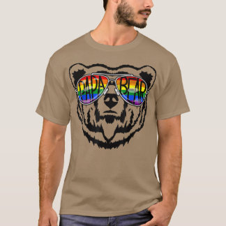LGBT Daddy Papa Bear Gay Pride Proud Dad Father's  T-shirt