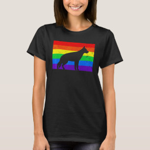 LGBT Duitse Herdershond Regenboogvlag Homoseksueel T-shirt